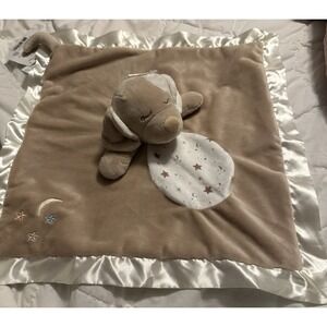Douglas Baby Auggie Tan Puppy Satin Trim Dog‎ Snuggler Plush Stuffed Animal